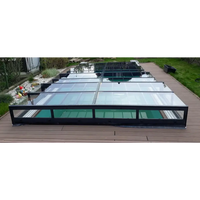 Pooltaket Icon med sarg klarplast i antracit, svart ram och transparent design