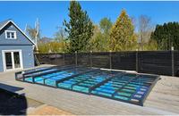 Icon Kit-pooltag – moderne design, transparent overbygning, til pool