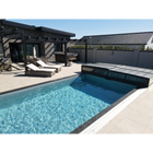 Pooltak ICON KIT S2 4×8 (klarglas, sidedør, enkelt skinne, antracit)