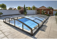 Pooltak Infinity med starka profiler och modern glasdesign 3x6