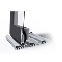 Pooltak Klasik 5×12 med extra starka profiler i svart och silver aluminium, tvärsektion