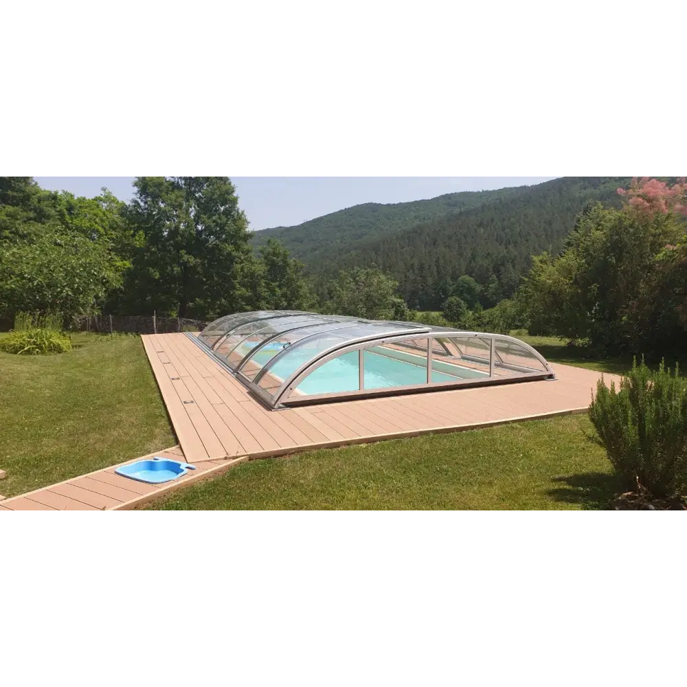 Pooltak NIVO KIT 650B 3×6 med klarglas och sidodörr för pooler