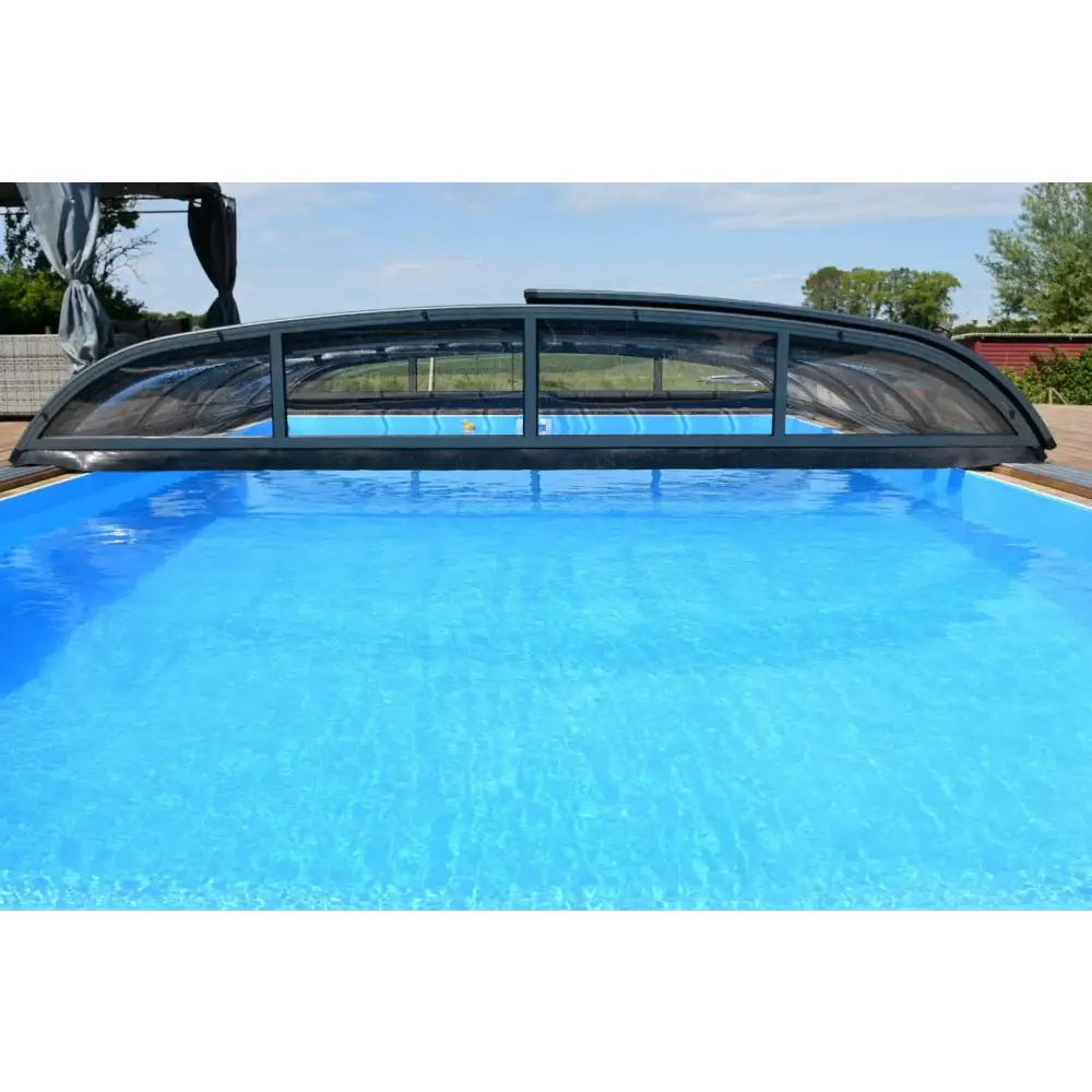 Pooltak Nivo Kit 860B svart valv med transparenta paneler och nätkanter