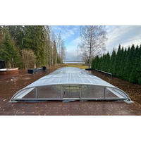 Silverramat transparent böjt pooltak Nivo Kit med modern design