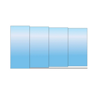 Fyra rektangulära pooltak-paneler i blå gradient, Pooltak Sydney 3.5×4.2