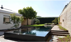 Fritstående PP-pool i 20 mm materiale med skimmer – stilfuldt design, infinity-design, sort overflade
