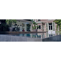 Infinitykant ovanmark PP pool med 20mm skimmer och reflekterande yta