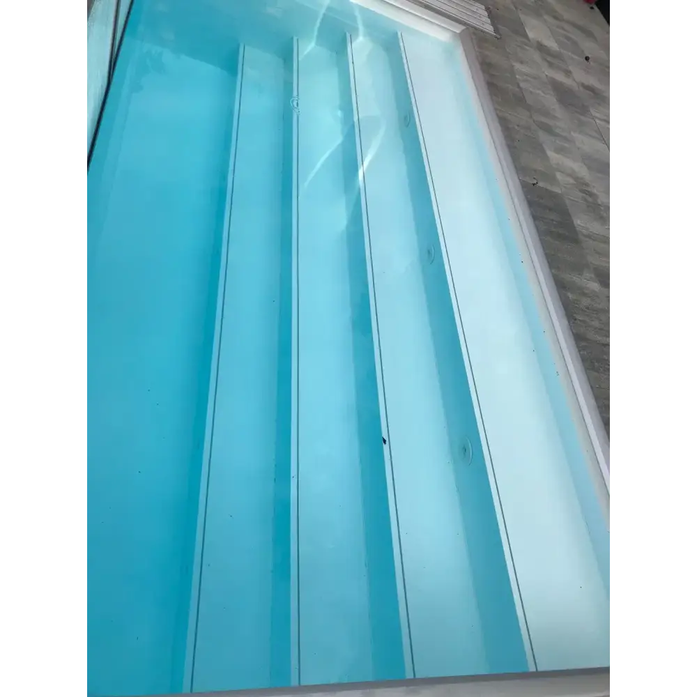 Pooltime Exklusiv 12 mm PP-pool 4x12x1,5 m med klar blåvatten