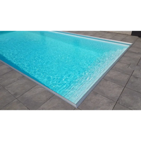 Pooltime Exklusiv 12 mm PP-pool med rektangulär form och turkost vatten