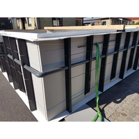 Gråsvart modulär poolenhet Exklusiv 12mm PP, stabil genomfärgad med gröna remmen