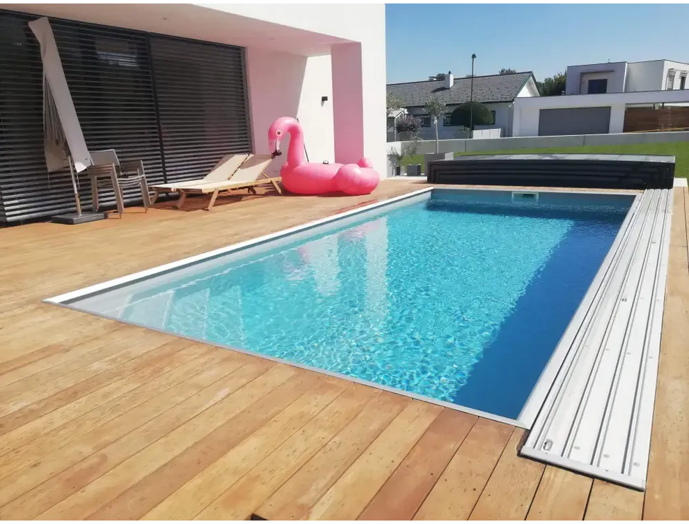 Ljusrosa uppblåsbar flamingo för Pooltime exklusiv 12mm pool