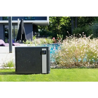 Svart texturerad poolvärmepump Zodiac Z250iQ MD5 13kW med silver panel