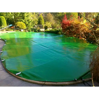 Grön poolöverdrag med glansig finish, inkl handenhet för pool inkl