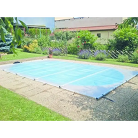 Blå pool inkl handenhet för trädgård och gräsmatta med blå poolöverdrag