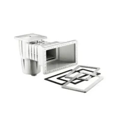 Silvrig metallisk rektangulär poolfilter för Thermopool 15L Wide med dubbla packningar