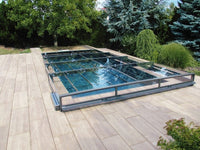 Pooltag Master PLUS 4×10 enkelt skinne, 6 mm klar plast
