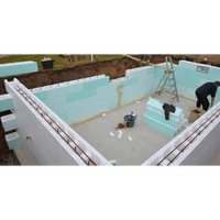 Ljusblå Thermopool Standard-skumisoleringspaneler i byggstomme