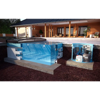 ThermoPP Poolpaket QBig blåvit poolfiltrering under jord