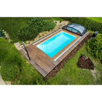 ThermoPP Poolpaket QBig 3×6 med rektangulär bassäng och klarblått vatten