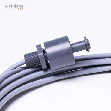 Welldana flyderkontakt 12 V med 5 m kabel