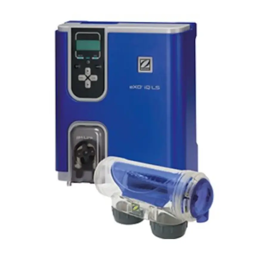 Zodiac EXO iQ Low Salt Saltklorinator med blå Zephyr IXQ vattenfilter